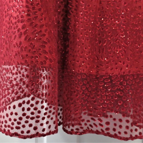 Red Sparkling Formal Dress by ML Monique Lhuillier - Picture 3 of 16